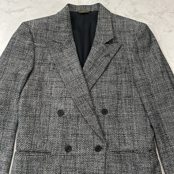 Vintage Adam’s Row by Richman Tweed Wool Double Breasted Blazer Suite Jacket 36R - Picture 2 of 16